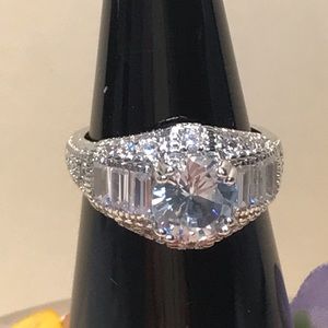 White Gold Filled Cubic Zirconium Ring.